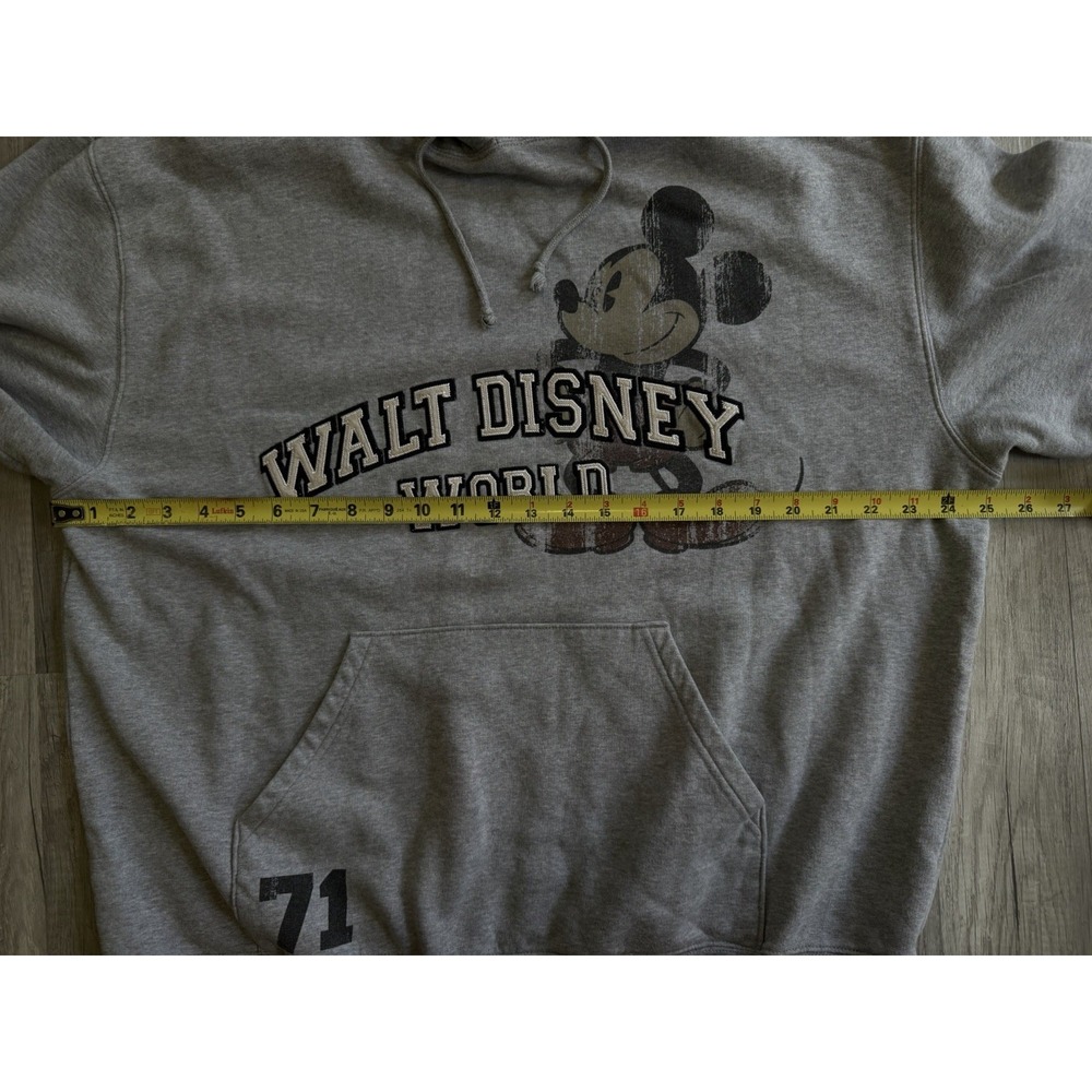 Walt Disney World Men's Large Gray Mickey Mouse Long Sleeve Pullover Hoodie - Picture 6 of 14